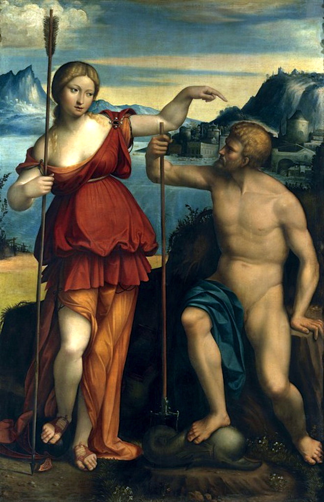 https://commons.wikimedia.org/wiki/File:Poseidon_and_Athena_battle_for_control_of_Athens_-_Benvenuto_Tisi_da_Garofalo_(1512).jpg