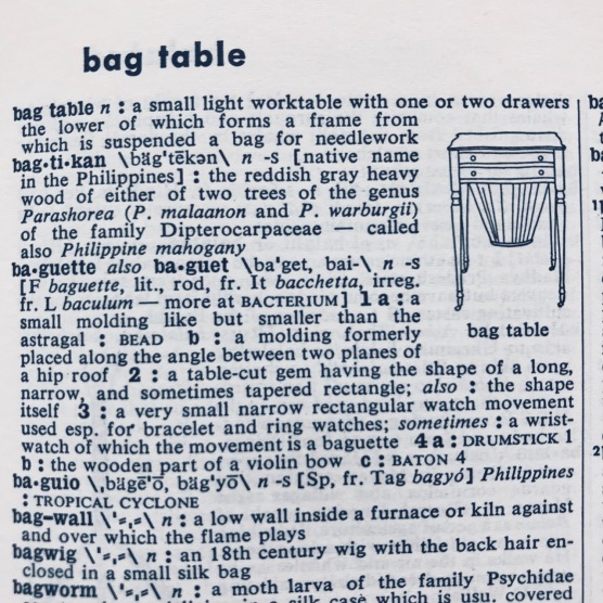 bag table